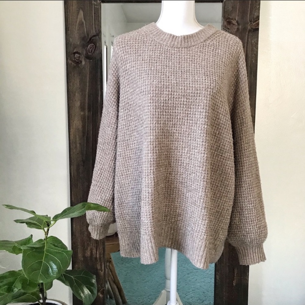 Aerie Oversized Waffle Knit Sweater